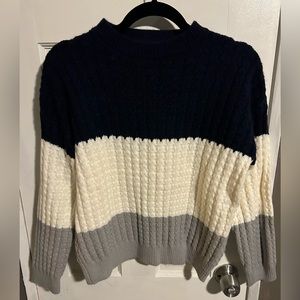 Lapentry Navy & Gray Color Block Crewneck Sweater. Brand New. Size S.